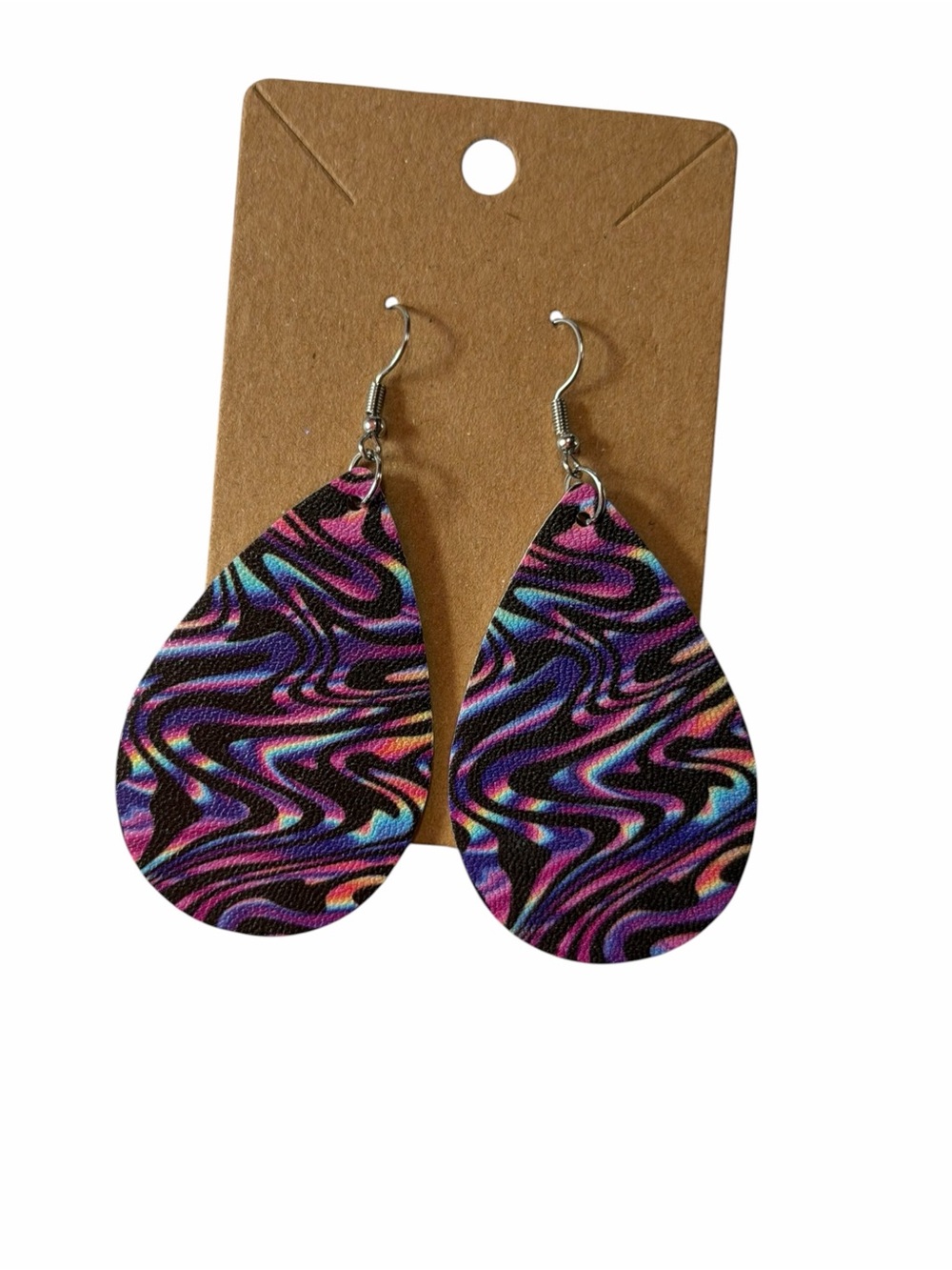 Multicolor Swirl Teardrop Earrings - Women Jewelry